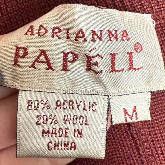 ADRIANNA PAPELL Women's EUC Wide Leg Wool Blend Pull-On Sweater Pants | Size M - Picture 7 of 8